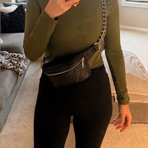 Black Quilted Chain Bag